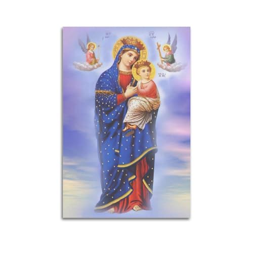 QLLS Religion Poster Christentum Jungfrau Maria 4 Dekorative Leinwand Familie Schlafzimmer Kunstwerk Bild Gemälde 60 x 90 cm QLLS Religion Poster Christentum Jungfrau Maria 4 Dekorative Leinwand Familie Schlafzimmer Kunstwerk Bild Gemälde 60 x 90 cm von QLLS