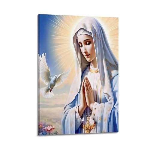 QLLS Religion Poster Die Jungfrau Maria und die Taube, dekorative Leinwand, Familienschlafzimmer, Kunstwerk, Bild, Gemälde, 30 x 45 cm QLLS Religion Poster Die Jungfrau Maria und die Taube, dekorative Leinwand, Familienschlafzimmer, Kunstwerk, Bild, Gemälde, 30 x 45 cm von QLLS