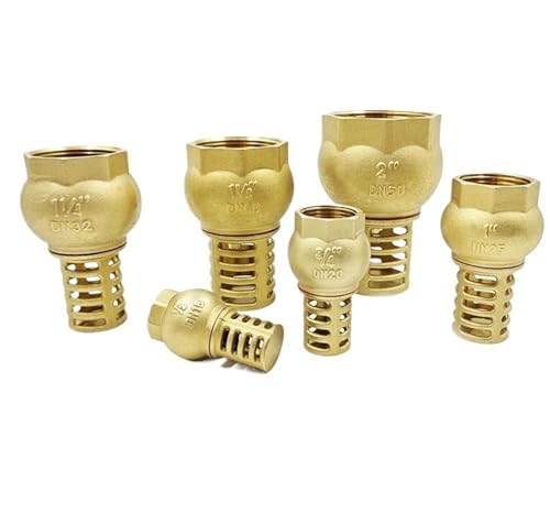1/2" 3/4" 1" Brass Bottom Valve BSP Female Thread Foot Valve BSP Female Thread For Water Oil Pump DN15 DN20 DN25 Strainer Filter(3/4") von QLRCCKVVT