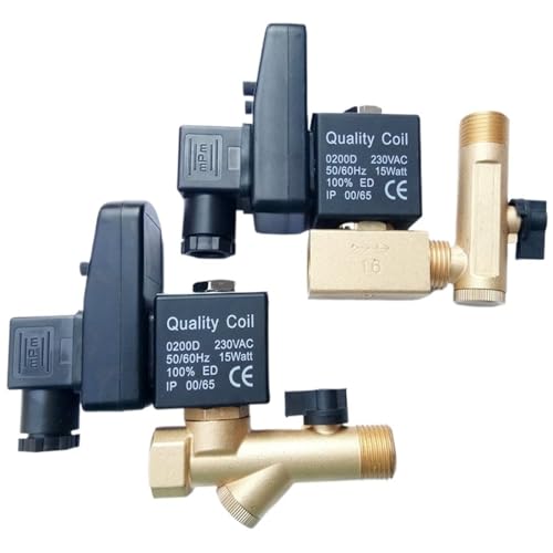 1/2" Electric Drain Valve Brass With timer for Water 220v 110v 24v 16bar Electronic drainage valve(OPT-A,BSP_220VAC) von QLRCCKVVT