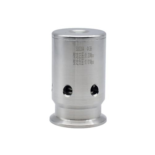 1.5" 2" Tri Clamp Adjustable 1 2 3 Bar Ferrule OD 50.5mm 64mm SUS304 Stainless Pressure Relief Safety Vacuum Valve Beer Brew(Ferrule OD 50.5mm,3 Bar) von QLRCCKVVT