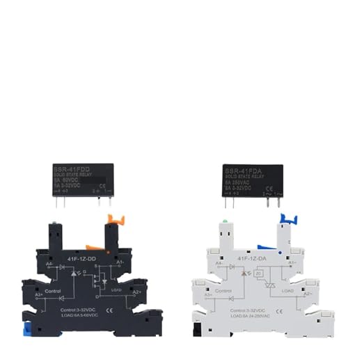 10PCS Schlank Relais SSR Nicht-kontaktieren DIN Rail Terminal Solid State Relais Modul DC ZU AC DC ZU DC LED 6A SSR-41FDA SSR-41FDD(10PCS SSR-41FDD) von QLRCCKVVT