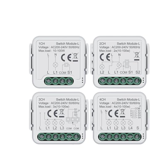 3.0 Smart Light Switch-Modul. Kein Neutralleiter erforderlich. Funktioniert mit Alexa. Google Home-Unterstützung. 2-Wege-Steuerung.(2 Gang) von QLRCCKVVT