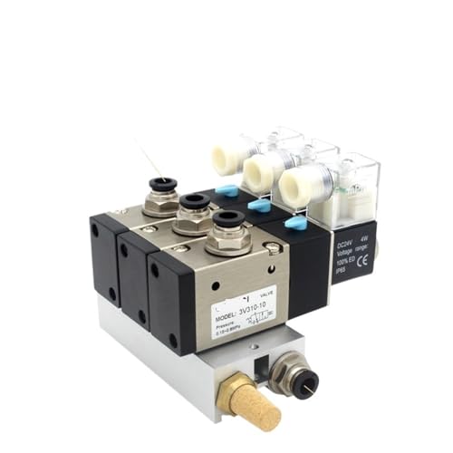 3V310-10-NO Normally Open Solenoid Valve Stations Block With Muffler Fitting Base Manifold DC12v DC24v AC110v AC220v(7 Stations) von QLRCCKVVT