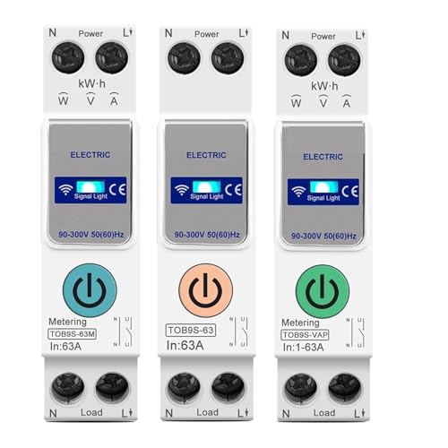 63A WIFI Smart Switch Energiezähler Kwh Metering Überwachung Circuit Breaker Timer Relais MCB TUYA Smartlife 1P + N(TOB9S-63M Metering) von QLRCCKVVT