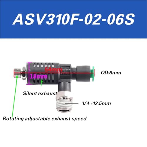 ASV310F-01-06S cylinder rapid exhaust silencing 410F-02-08 throttle valve 510F-03-10 air conditioning(ASV310F-02-06S) von QLRCCKVVT
