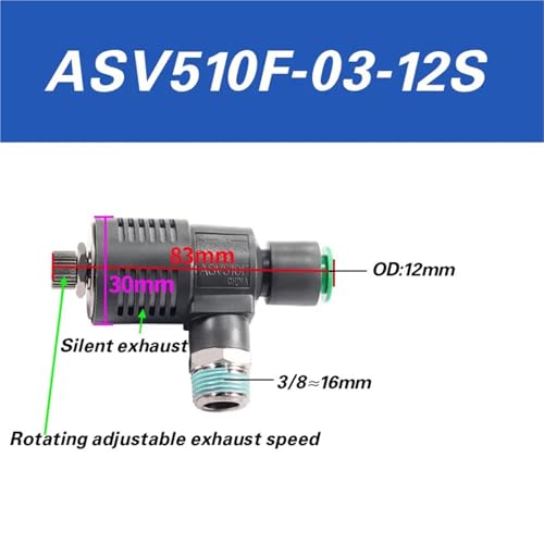 ASV310F-01-06S cylinder rapid exhaust silencing 410F-02-08 throttle valve 510F-03-10 air conditioning(ASV510F-03-12S) von QLRCCKVVT
