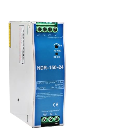 Cloweit 2.5A 12V 5.2A 24V NDR150W Industrial DIN Rail Mount AC to DC Single Output Switching Power Supply(NDR-150W-12V 2.5A) von QLRCCKVVT