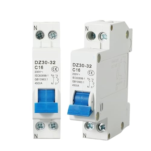 DZ 1P+N Mini-Leistungsschalter MCB 6A 10A 16A 20A 25A 32A(16A) von QLRCCKVVT