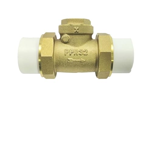 Double Jointed PPR Horizontal Check Valve 2025 Pipe Brass Tap Water Hot Melt Pipe Live Anti-backflow Fitting Valve(DN32) von QLRCCKVVT