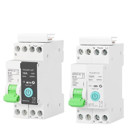 Mit Metering Smart Circuit Breaker 16A 32A DIN-Schiene for Smart Home drahtlose Fernbedienung Schalter durch(White No metering,10A) von QLRCCKVVT