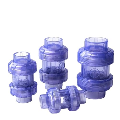 Sanking Transparent I.D.20mm-63mm PVC One Way Non Return Check Valve UPVC Pipe Fitting For Garden Irrigation Aquarium Fish Tank(DIN 40mm) von QLRCCKVVT