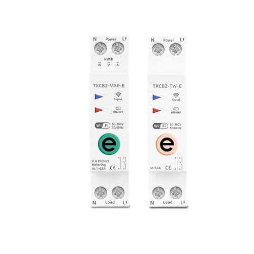 Smart Circuit Breaker 1P + N 16A 20A 63A Power Energy Meter KWh Remote Schalter Timer Relais MCB Spannung Strom schützen(40A,TXCB2-VA Protect) von QLRCCKVVT