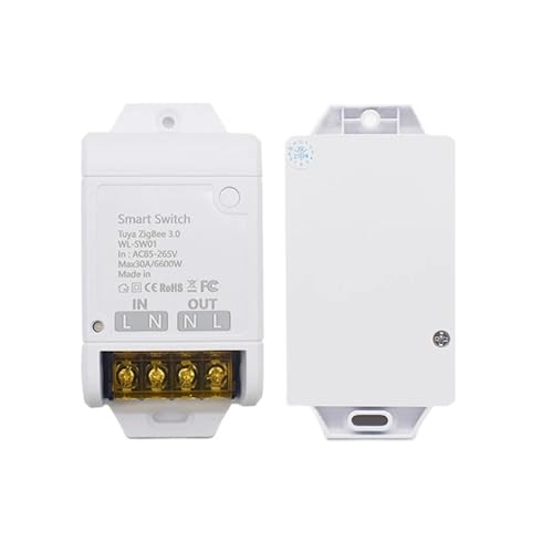 Smart Tuya Schalter WIFI 30A 6600W / 4000W Relais Modul Smart Life Drahtlose Fernbedienung Breaker Arbeit Mit Alexa(WIFI 6600W 85-250V) von QLRCCKVVT