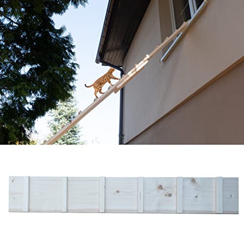 Katzenleiter Katzentreppe Katzenstufe für Balkon Treppe 2,4m mit Metallhaken von QLS