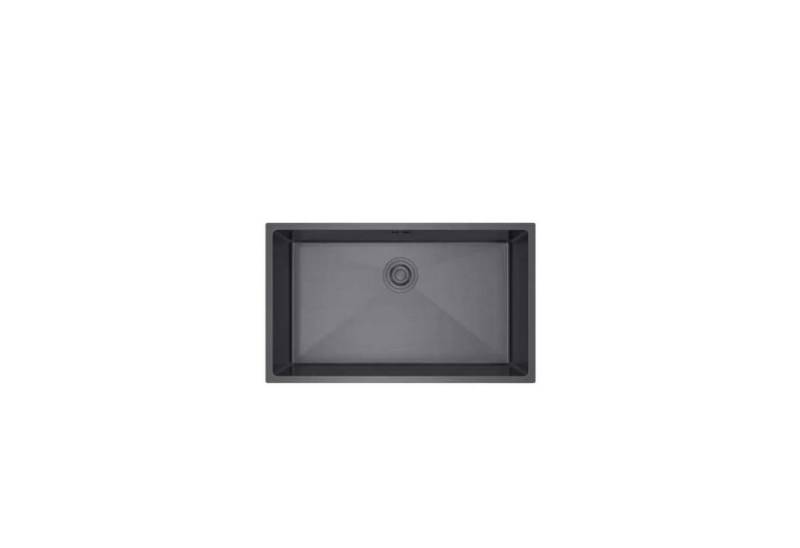 QLS Edelstahlspüle SANTA 74 x 44 cm mit Siphon verschiedene Farben, Einbau in die Arbeitsplatte 740 × 440 × 210 mm Küchenspüle von QLS
