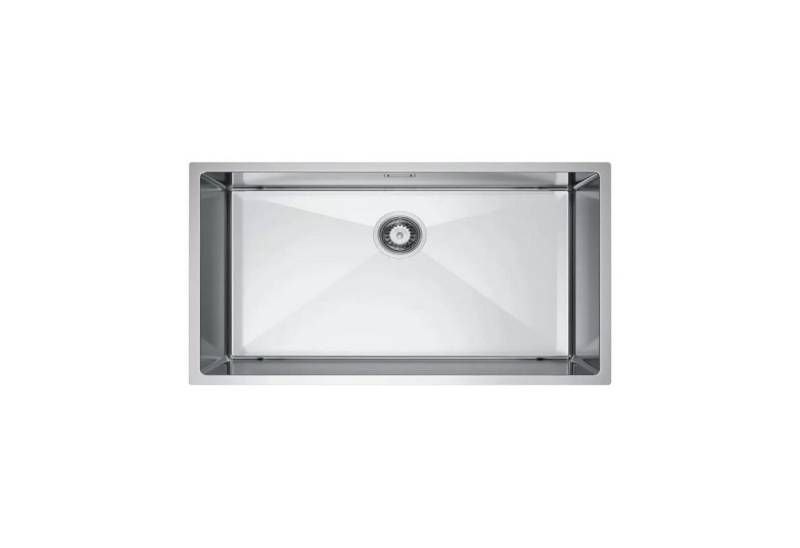 QLS Edelstahlspüle SANTA 74 x 44 cm mit Siphon verschiedene Farben, Einbau in die Arbeitsplatte 740 × 440 × 210 mm Küchenspüle von QLS