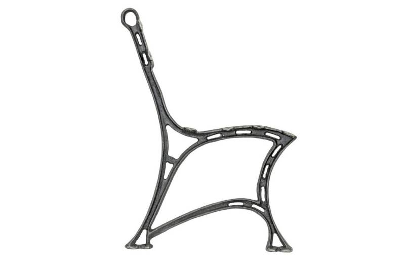 QLS Gartenbank 1x Bankfuß aus Gusseisen Schwarz 74x45 cm von QLS