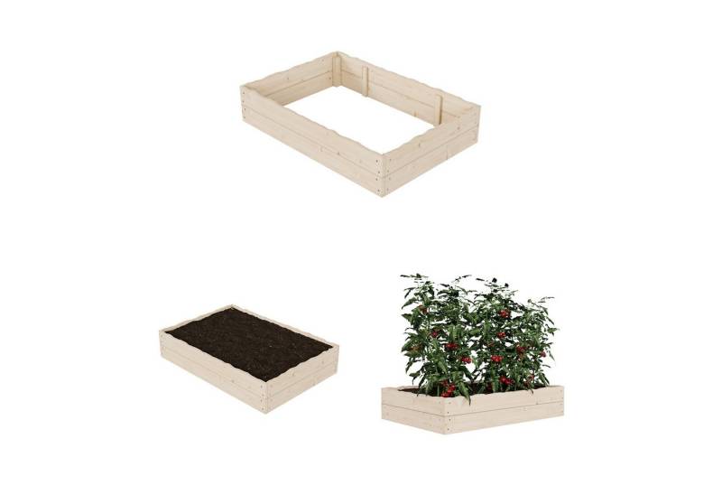 QLS Hochbeet aus Kiefernholz Verschiedene Höhe Varianten, zum Bepflanzen von Gemüse Kräutern Garten 120x80 cm QLS Hochbeet aus Kiefernholz Verschiedene Höhe Varianten, zum Bepflanzen von Gemüse Kräutern Garten 120x80 cm von QLS