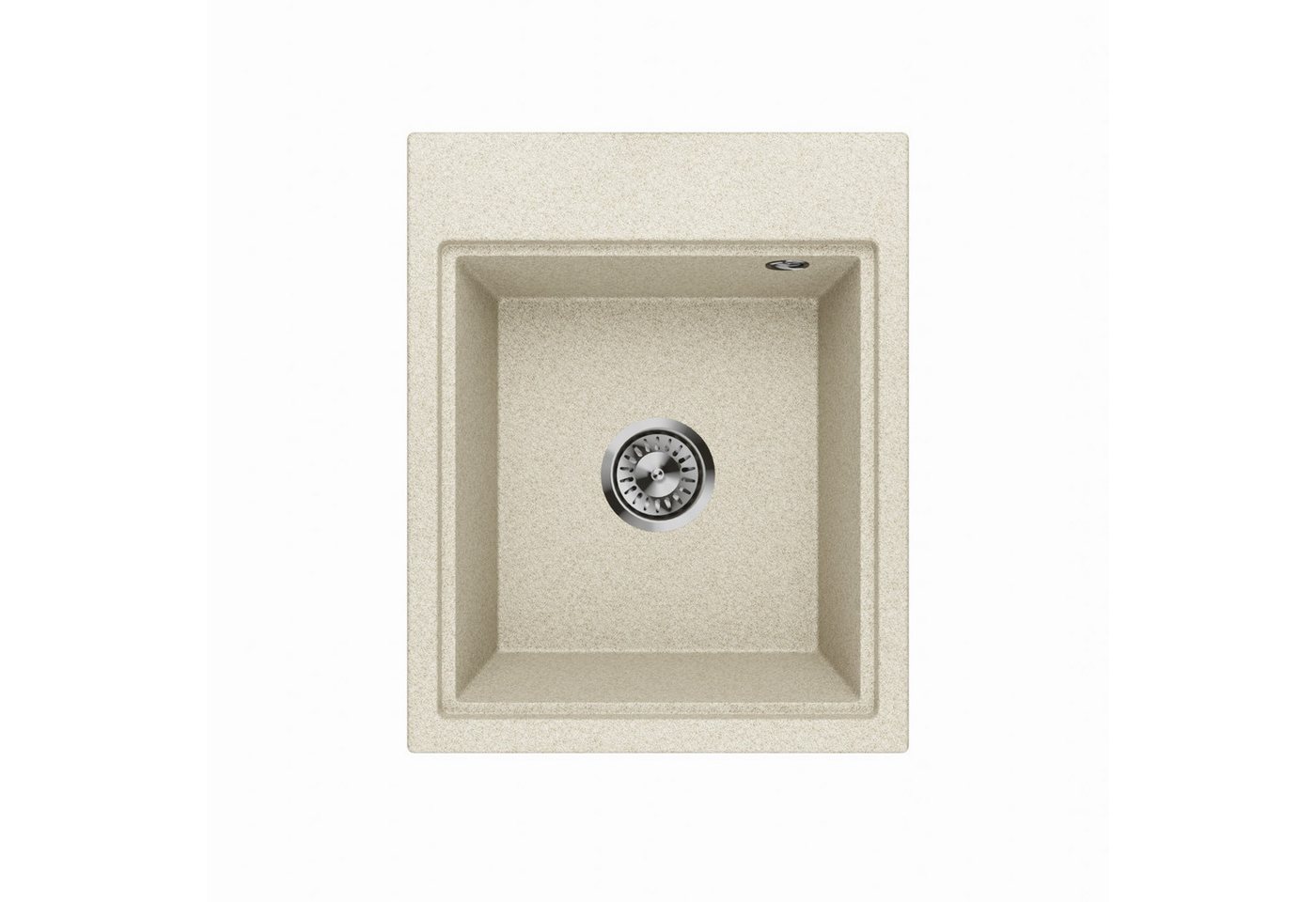 QLS Küchenspüle Comfort 0.0S, Granit-Spülbecken, 40x49,5cm Granitspüle Spülbecken Waschbecken tiefe Kammer von QLS