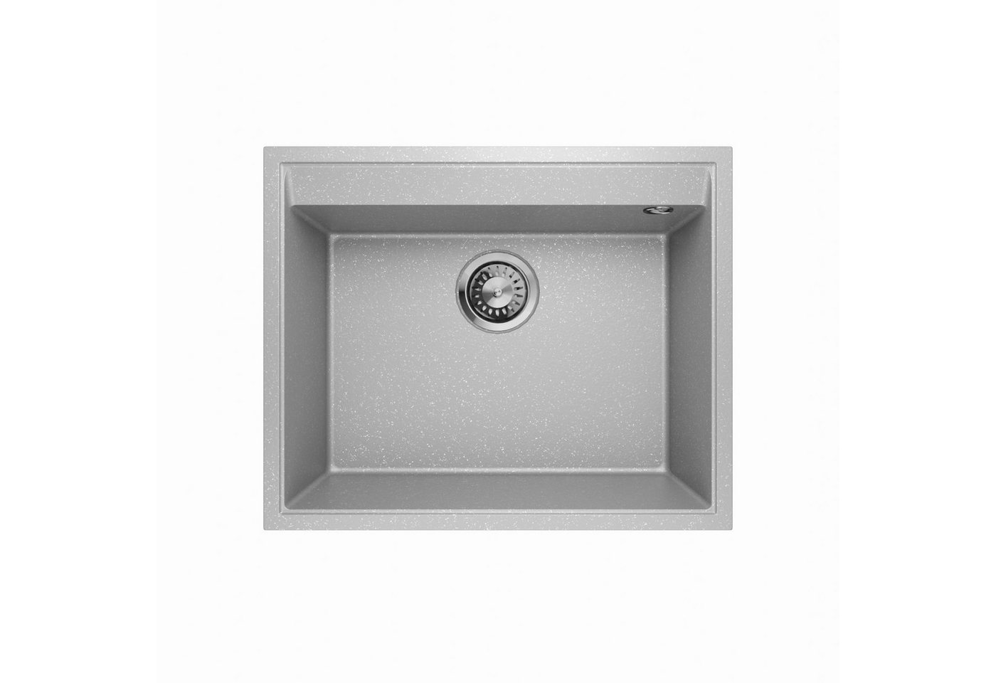 QLS Küchenspüle Frame 0.0, Granit-Spülbecken, 55 x 45 cm Waschbecken Einbauspüle mit tiefen Kammer von QLS