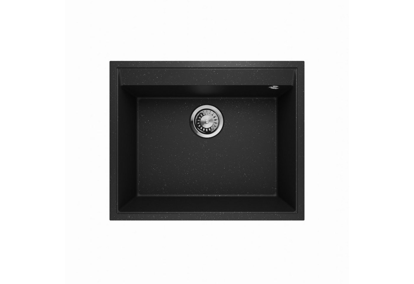 QLS Küchenspüle Frame 0.0, Granit-Spülbecken, 55 x 45 cm Waschbecken Einbauspüle mit tiefen Kammer von QLS