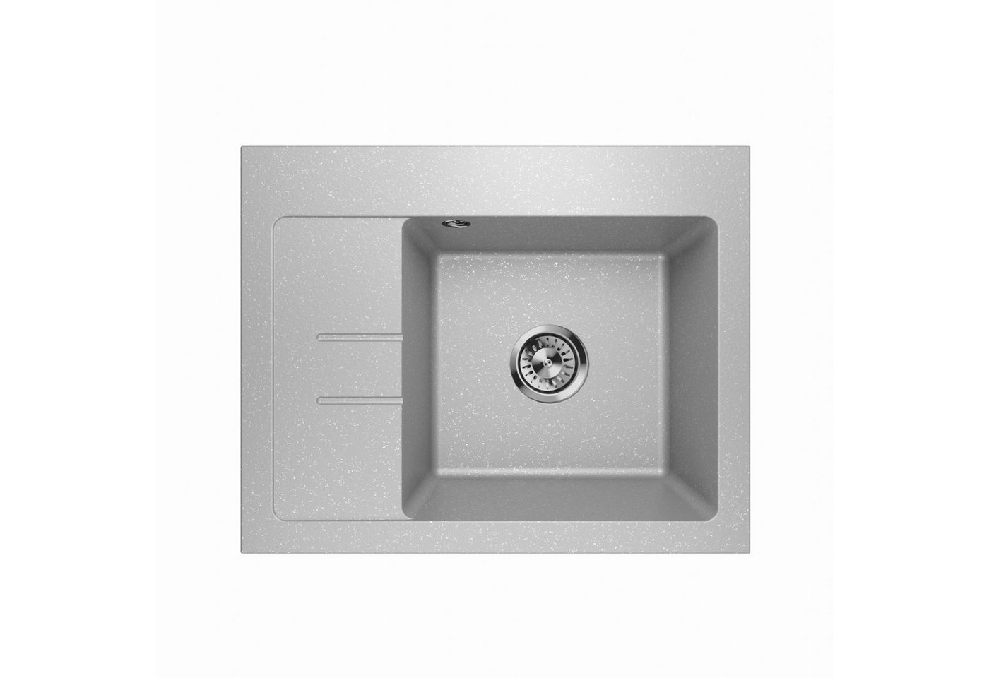QLS Küchenspüle Luxor 1.0S Links, Granit-Spülbecken, Einzelbecken Einbauspüle 62x49,6cm Abtropffläche Siphon QLS Küchenspüle Luxor 1.0S Links, Granit-Spülbecken, Einzelbecken Einbauspüle 62x49,6cm Abtropffläche Siphon von QLS