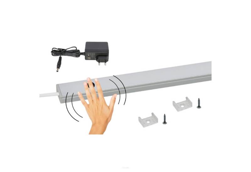 QLS LED Unterbauleuchte Neutralweiß 4000K 30 - 120 cm, LED fest integriert, mit Hand-Sweep-Sensor Schrankbeleuchtung Bewegungsmelder von QLS