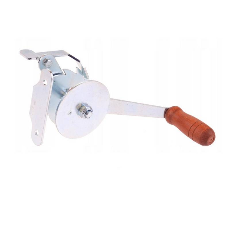 QLS Seilwinde Grill-Handwinde Frontmontage Set mit Stahlseil & Zubehör, Stahlblech, weiß verzinkt – 3 mm stark von QLS