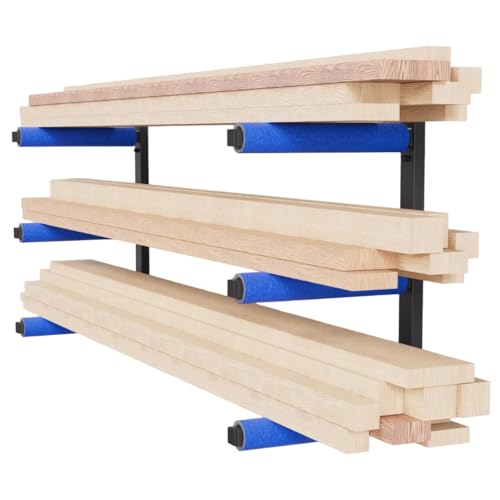 QLS Wandhalterung Werkstattregal Holzregal Wandbefestigung Wandmontage Garage Keller 3 Ebene Blau QLS Wandhalterung Werkstattregal Holzregal Wandbefestigung Wandmontage Garage Keller 3 Ebene Blau von QLS