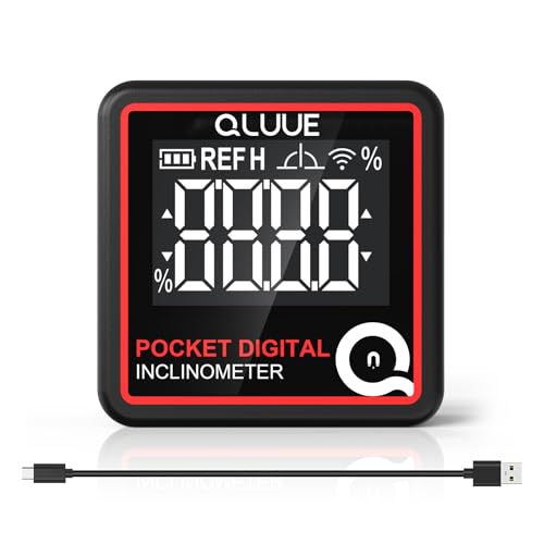 QLUUE Digitale LCD Winkelmesser von verfügt über eine integrierte magnetische Adsorption an der Unterseite, der Wasserwaage, dem Winkelmesser und dem Neigungsmesser. (Typ-C-Aufladung) QLUUE Digitale LCD Winkelmesser von verfügt über eine integrierte magnetische Adsorption an der Unterseite, der Wasserwaage, dem Winkelmesser und dem Neigungsmesser. (Typ-C-Aufladung) von QLUUE