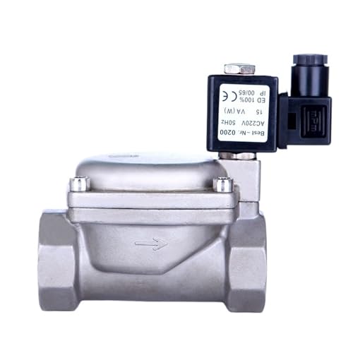 1-1/2" Hochdruck-Magnetventil aus Edelstahl 110 V 24 V 12 V 24 V normalerweise geschlossen(G_24VAC_EPDM-SEAL) von QLYMDDSA