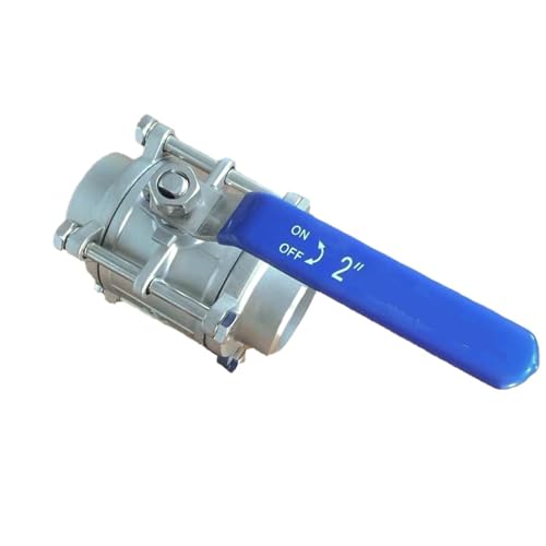 2" Edelstahl-Gewindekugelhahn DN50 Dreiteiliger Kugelhahn zur Verwendung mit Flüssigkeiten und Gasen(SS316) von QLYMDDSA