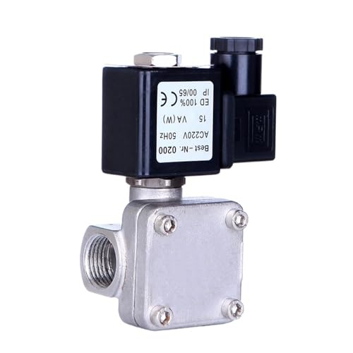 3/4" Hochdruck-Magnetventil aus Edelstahl 110 V 24 V 12 V 24 V normalerweise geschlossen(BSP_380V_VITON-SEAL) von QLYMDDSA