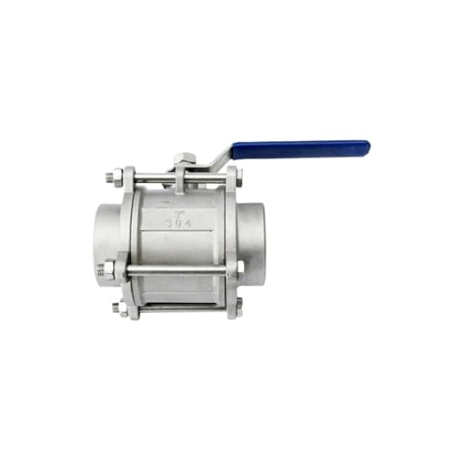 3" Edelstahl-Gewindekugelhahn Dreiteiliger Kugelhahn zur Verwendung mit Flüssigkeiten und Gasen(SS201) von QLYMDDSA