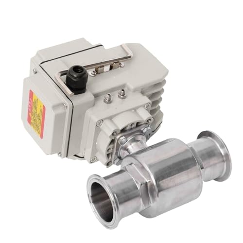 57 mm Sanitär-Kugelhahn aus Edelstahl mit Schnellanschluss, 220 V, 110 V, 12 V, 24 V, Klemmtyp, Schnellmontage, Durchgangskugelhähne(110VAC) von QLYMDDSA