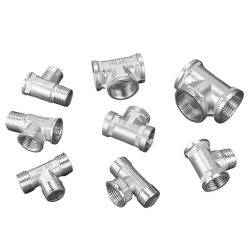 6 stücke Edelstahl Rohr Armaturen T 1/2 "Weibliche Männliche Gewinde Wasser Rohr Butt Winkel Ventil Wasser Heizung Armaturen(M-F-M) von QLYMDDSA