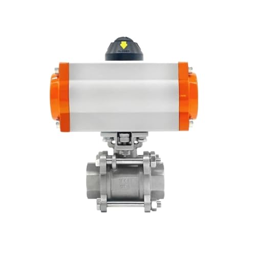DN10 Dreiteiliger pneumatischer Kugelhahn mit hoher Plattform, Edelstahl 304, doppeltwirkender Zylinder DN10 Dreiteiliger pneumatischer Kugelhahn mit hoher Plattform, Edelstahl 304, doppeltwirkender Zylinder von QLYMDDSA