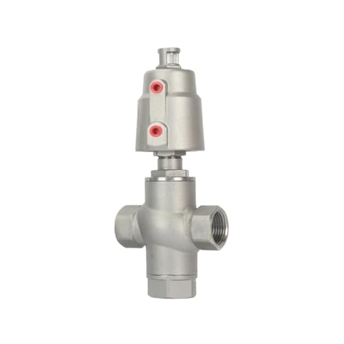 DN50 3 Weg Edelstahl Pneumatische Antrieb Winkel Ventil Pneumatische Ventil 16bar for Dampf Gas Öl Normal Geschlossen(Single Acting) von QLYMDDSA