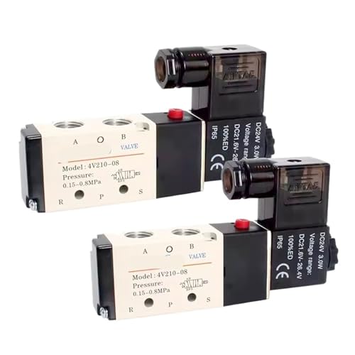 QLYMDDSA 1 stücke 4V110-06 4V210-08 4V310-10 4V410-15 Pneumatische Magnetventil Richtungssteuerung Magnetventil 12V 24V 110V 220V(4V110-06,AC220V) von QLYMDDSA