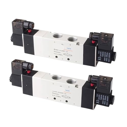 QLYMDDSA 1 stücke DREI Position Fünf Weg 4V430C-15 4V430E-15 4V430P-15 Pneumatische Magnetventil 12V 24V 110V 220V(4V430E-15,DC24V) von QLYMDDSA