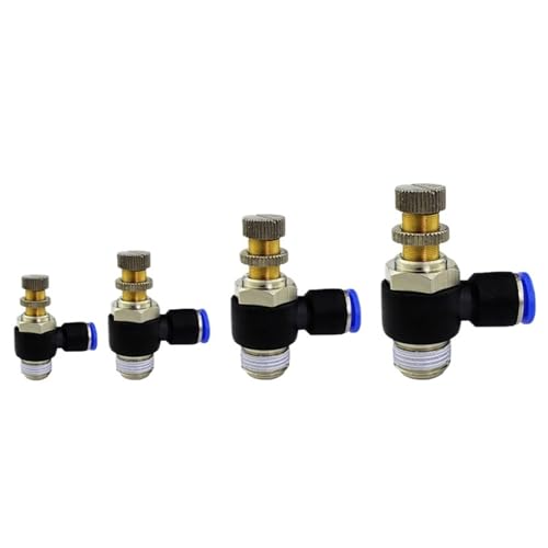 QLYMDDSA 100Pcs SL4-M5/SL6-M5/SL4-02/6-02 Schnell Anschluss Druckregler Drossel Ventil Kompressor Zubehör Luft Pneumatische Fitting(SL8-04) von QLYMDDSA