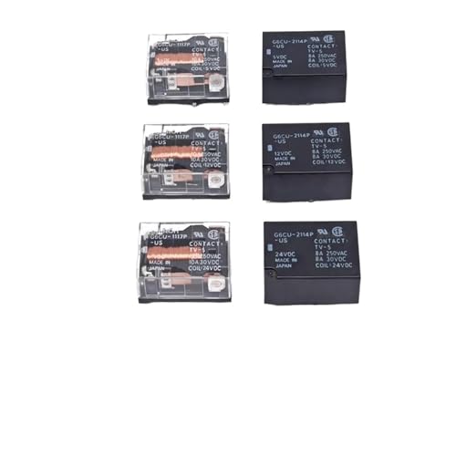 QLYMDDSA 2PCS Relais G6CU-2114P-US 3VDC 5VDC 12VDC 24VDC G6CU-1114P-US G6CU-1117P-US G6CU-2117P-US-3V 5V 12V 24V 8A 10A 4PIN 6PIN(G6CU-1114P-US-5VDC) von QLYMDDSA