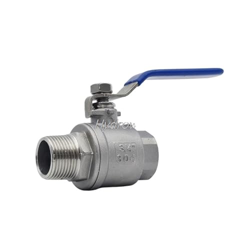 1 STÜCK SS304 Edelstahl Zweiteiliger Kugelhahn BSPT Innen-/Außengewinde Wasser-, Gas-, Ölschalter-Armaturenventil(1-1/4",SS316) von QLYUEUI