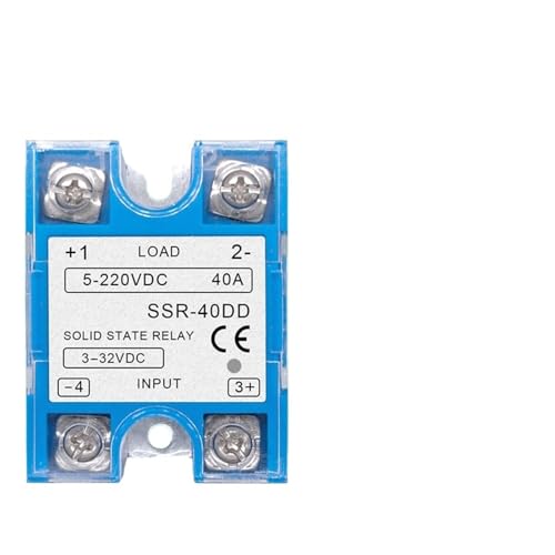 1 STÜCKE SSR 10 25 40 60 80 100 120DA DD-Steuerung AC/DC-Steuerung SSR weiße oder blaue Schale einphasiges Halbleiterrelais(40DD Blue) von QLYUEUI
