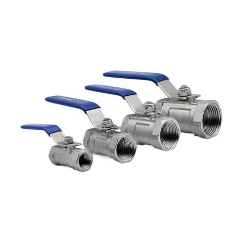 1 Stück BSPT SS304/316L Edelstahl Einteiliges Rohr Innengewinde Sanitär ON-OFF Gerader Kugelhahn 1/4" 3/4" 1" 1-1/4" 1-1/2"(2",SS316L) von QLYUEUI