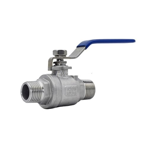 1 Stück zweiteiliger Kugelhahn aus Edelstahl 304, BSPT-Außengewinde, voller Anschluss for Wasser-/Gas-/Luft-/Ölschalteranschluss(2") von QLYUEUI