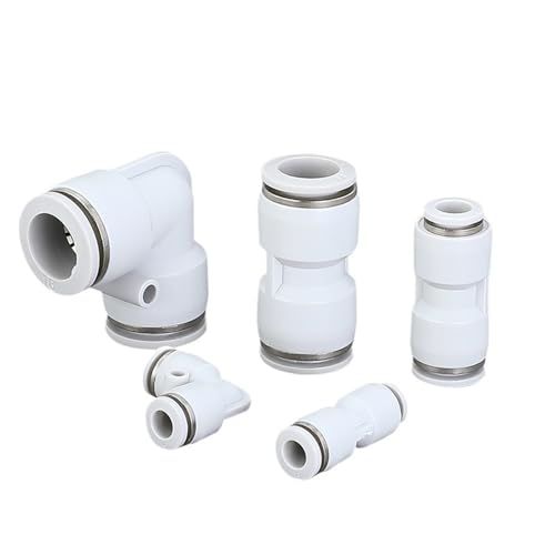 10/20 stücke Bessere Qualität PU PV Weiß Pneumatische Armaturen Luft Rohr Kupplungen 4-16mm Kunststoff Schlauch Schnell Anschluss(PU-4mm,10pcs) von QLYUEUI