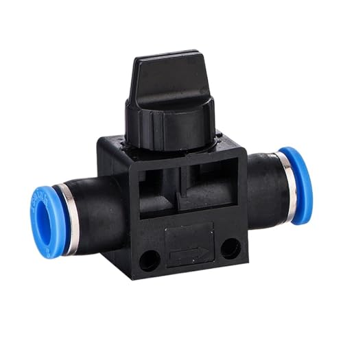 10 Teile/los 1/8 1/4 3/8 1/2 Pneumatische Flow Control Ventil Hand Schlauch Zu Schlauch Anschluss Air Push In 2Way / 3 weg Armaturen(HVFF06-06 6mm 6mm) von QLYUEUI