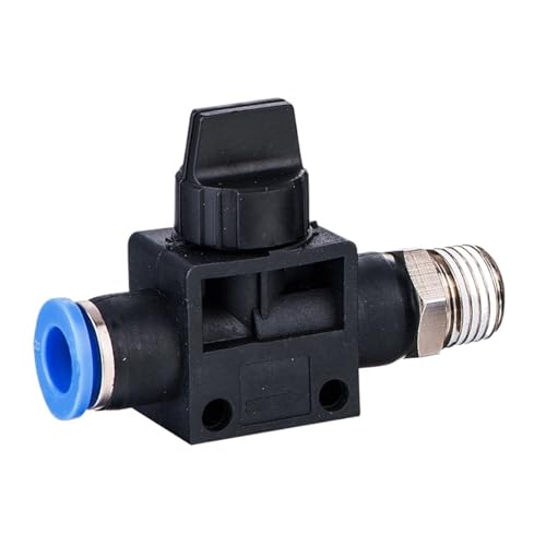 10 Teile/los HVSF 1/8 1/4 3/8 1/2 Pneumatische Flow Control Ventil Hand Gewinde Zu Schlauch Anschluss Push In Air Kunststoff fitting(HVSF06-03 6mm R3-8) von QLYUEUI